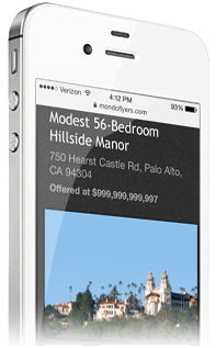 MondoFlyers eflyers change to a single column layout when viewed on a tablet or smartphone